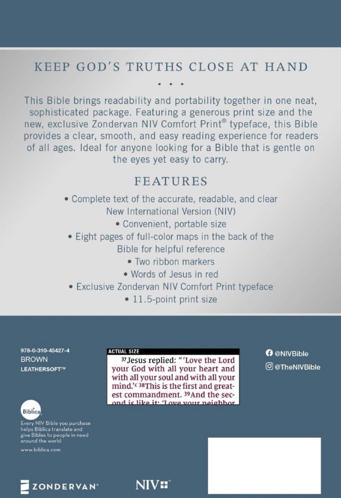 MAGNETIC CLOSE NIV LARGE PRINT(11.5pt) Personal Bible, Leathersoft, ENGRAVED