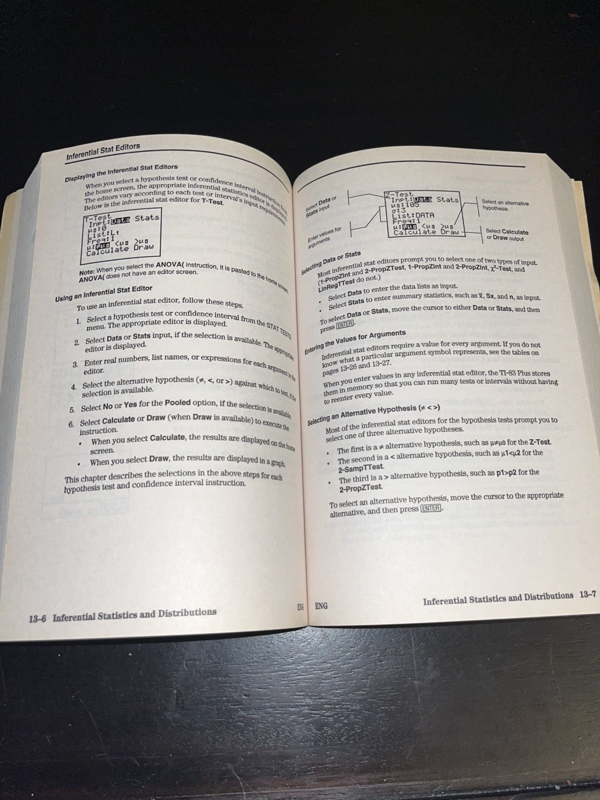 Texas Instruments TI-83 Plus Paperback Manual 1999 (Calculator Manual only)