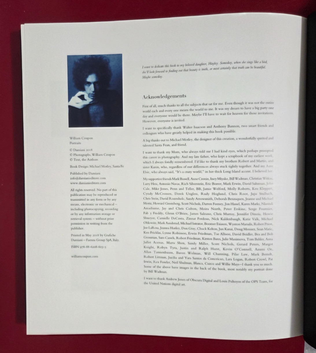 William Coupon: Portraits — William Coupon | 1st Edition 2018 HC