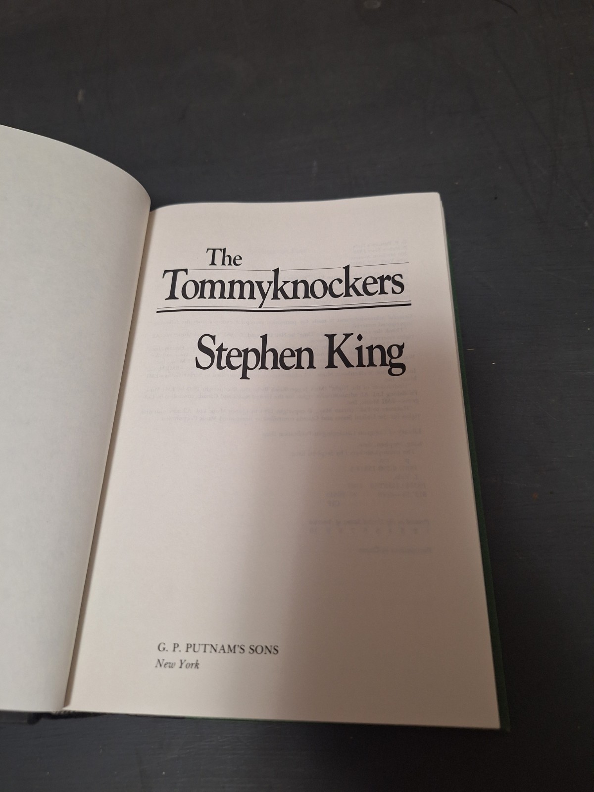 Tommyknockers by Stephen King (1987, Hardcover) No Dust Jacket