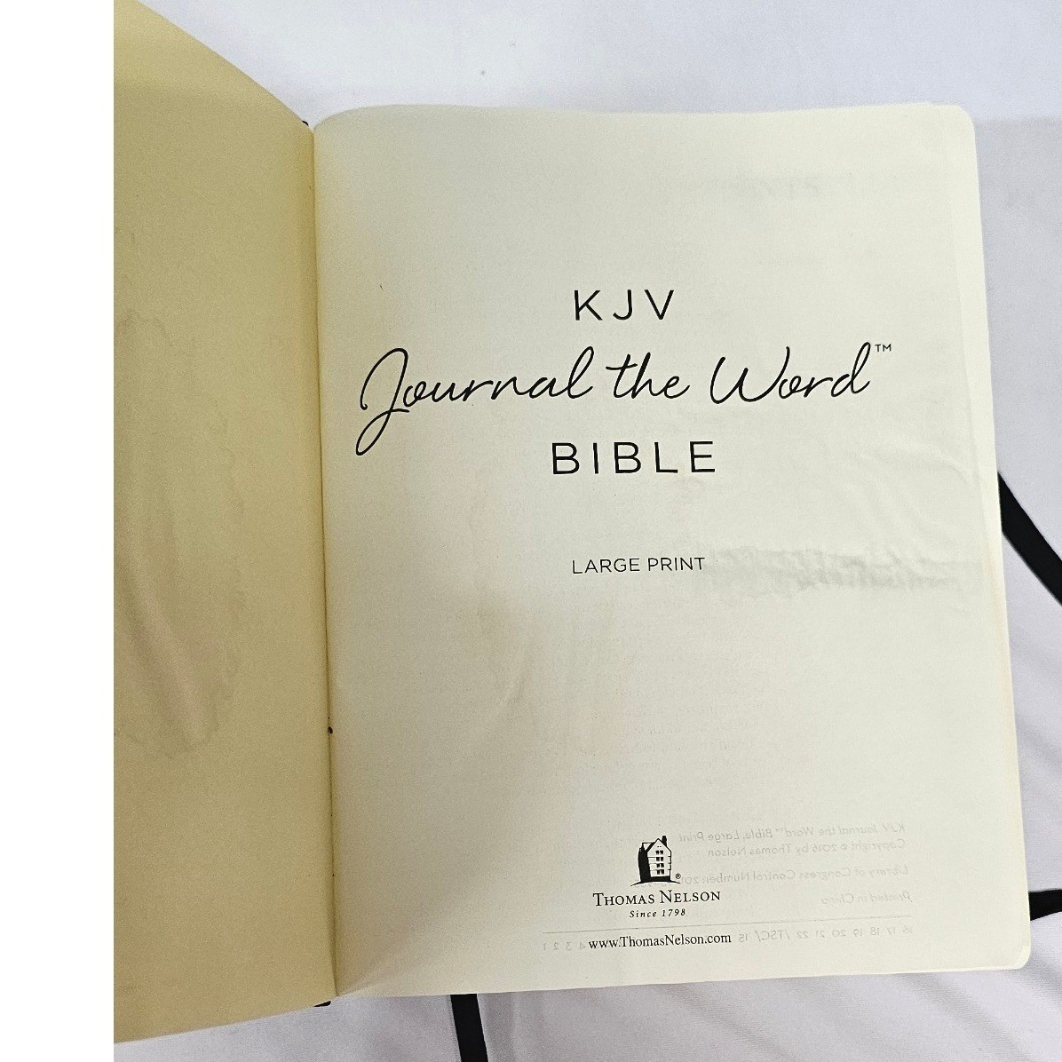 Thomas Nelson KJV Journal the Word Bible Large Print Black Hardcover Red Letter