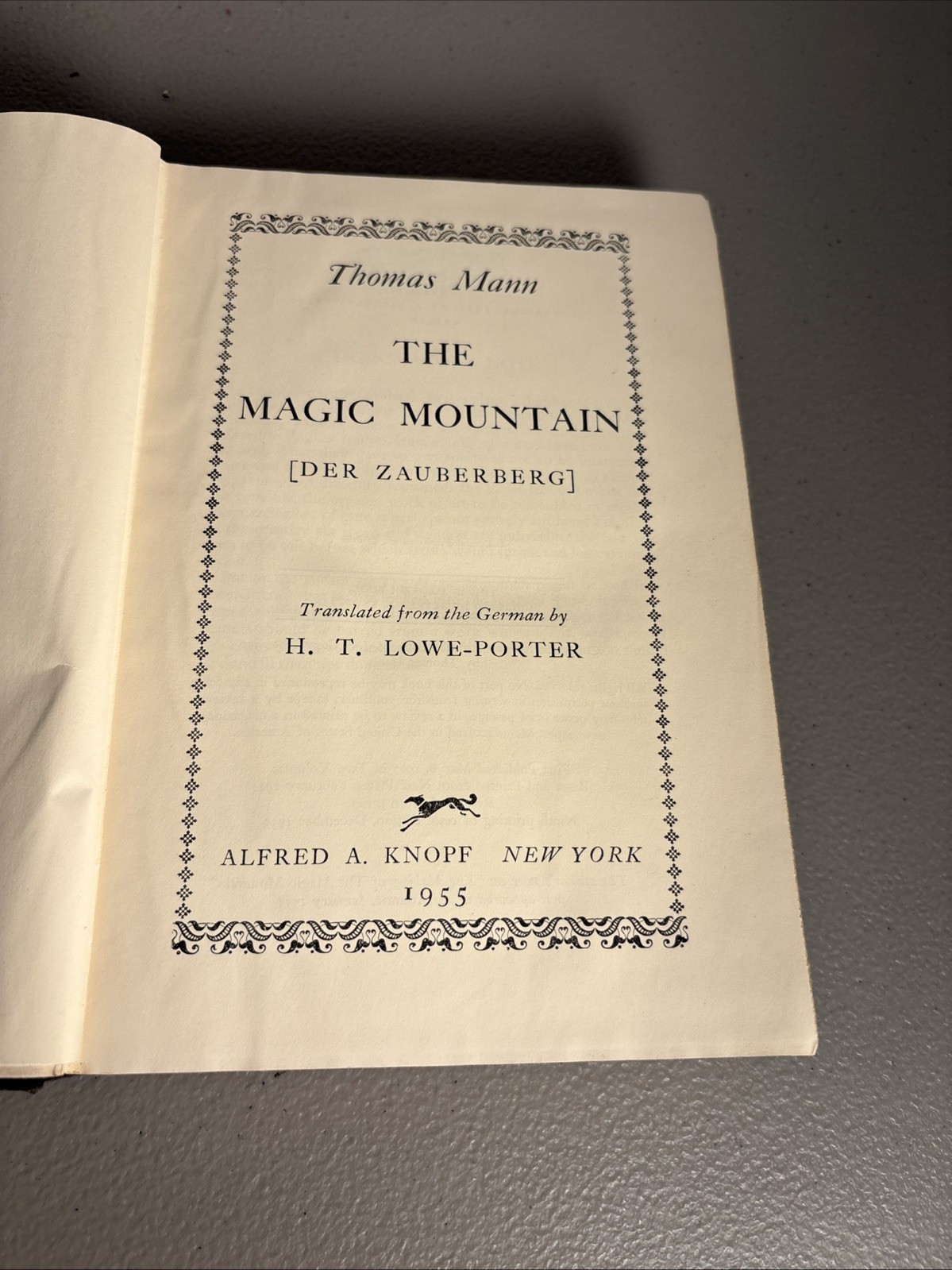 The Magic Mountain Thomas Mann 1955 9th Print HC DJ Alfred A Knopf New York NY