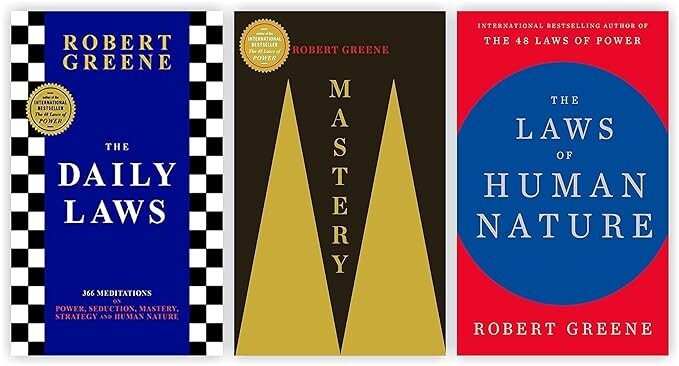Robert Greene The Laws of Human Nature; Mastery and The Daily Laws SET OF 3 BOOK