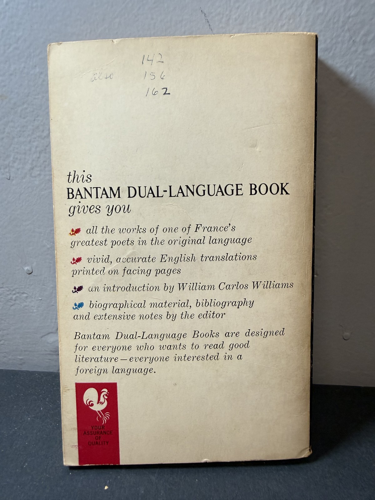 The Complete Works of François Villon Bantam Dual-Language French English 1964