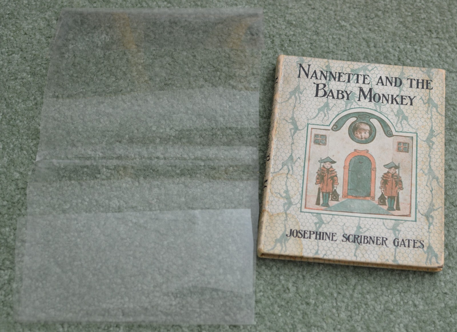 Nannette & Baby Monkey~Josephine Scribner Gates~vintage~1914~illustrated~RARE VG