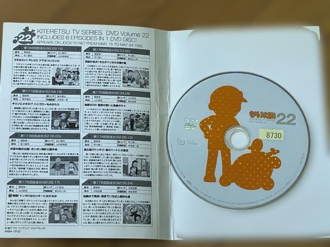 Kiteretsu Encyclopedia DVD 22 8 Episodes Region 2 4:3 Format