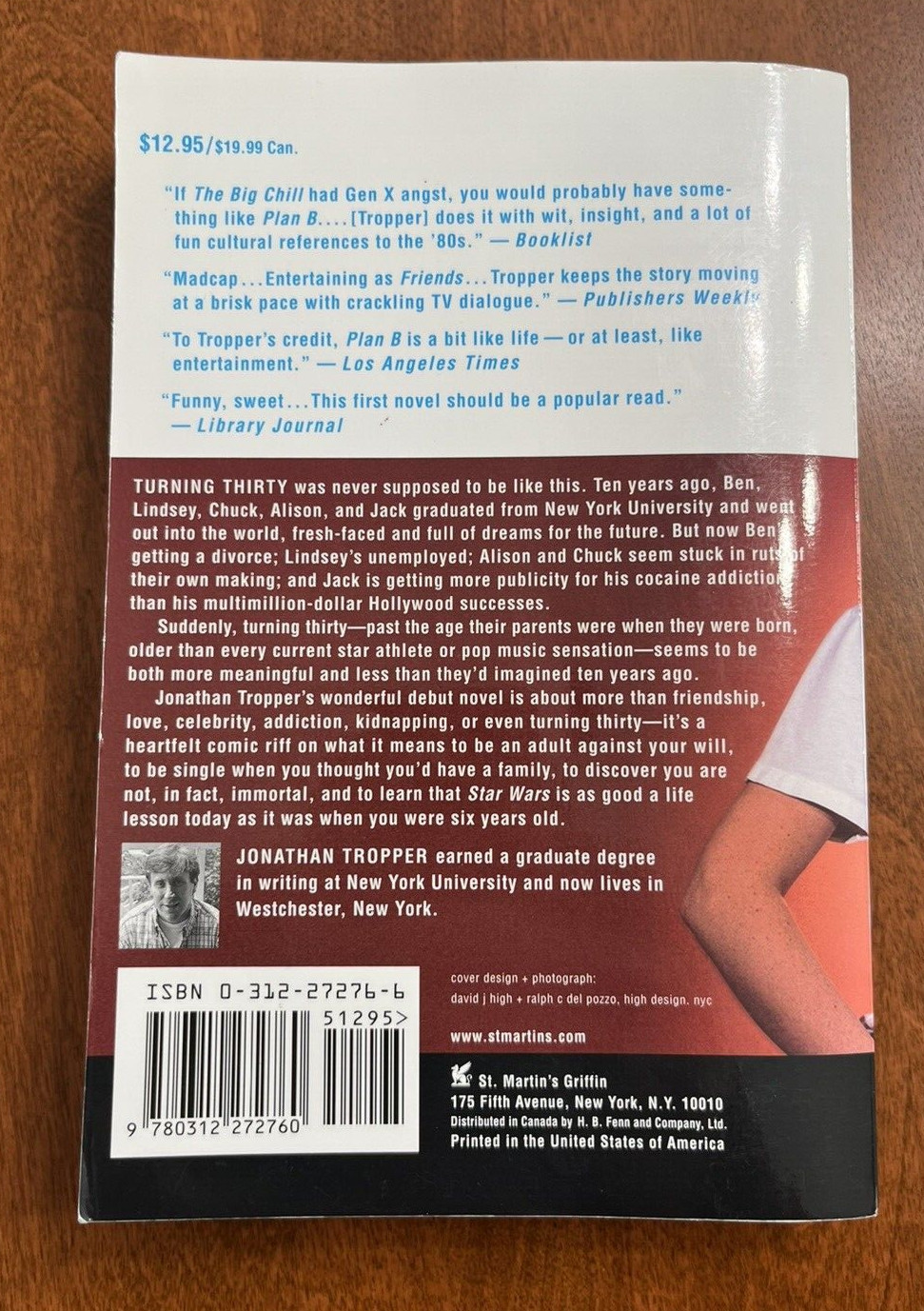 Plan B by Jonathan Tropper, Paperback, Very good condition, fourth printing
