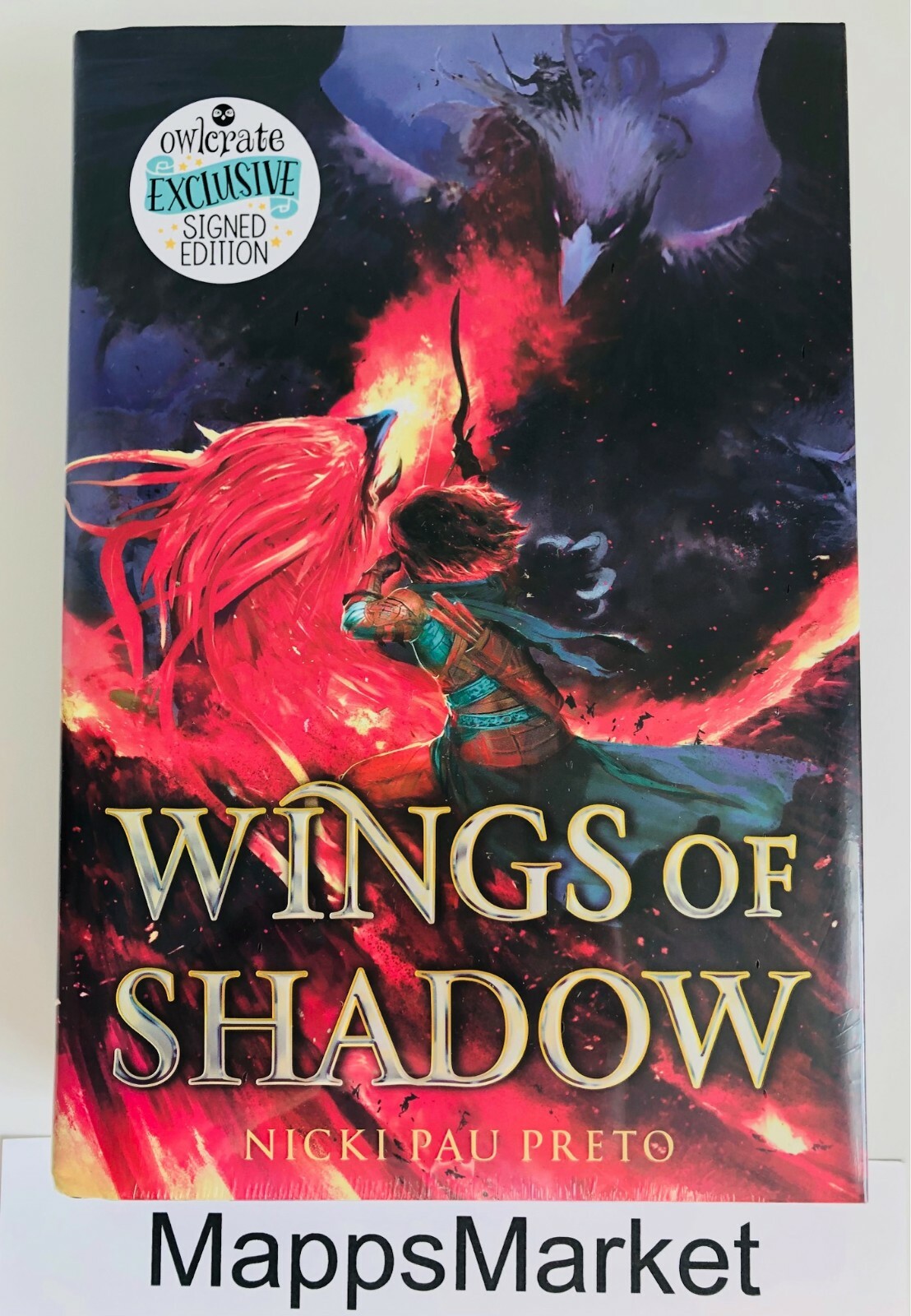 SIGNED Wings Of Shadow Nicki Pau Preto OWLCRATE EXCLUSIVE Sprayed Edges ~ SEALED