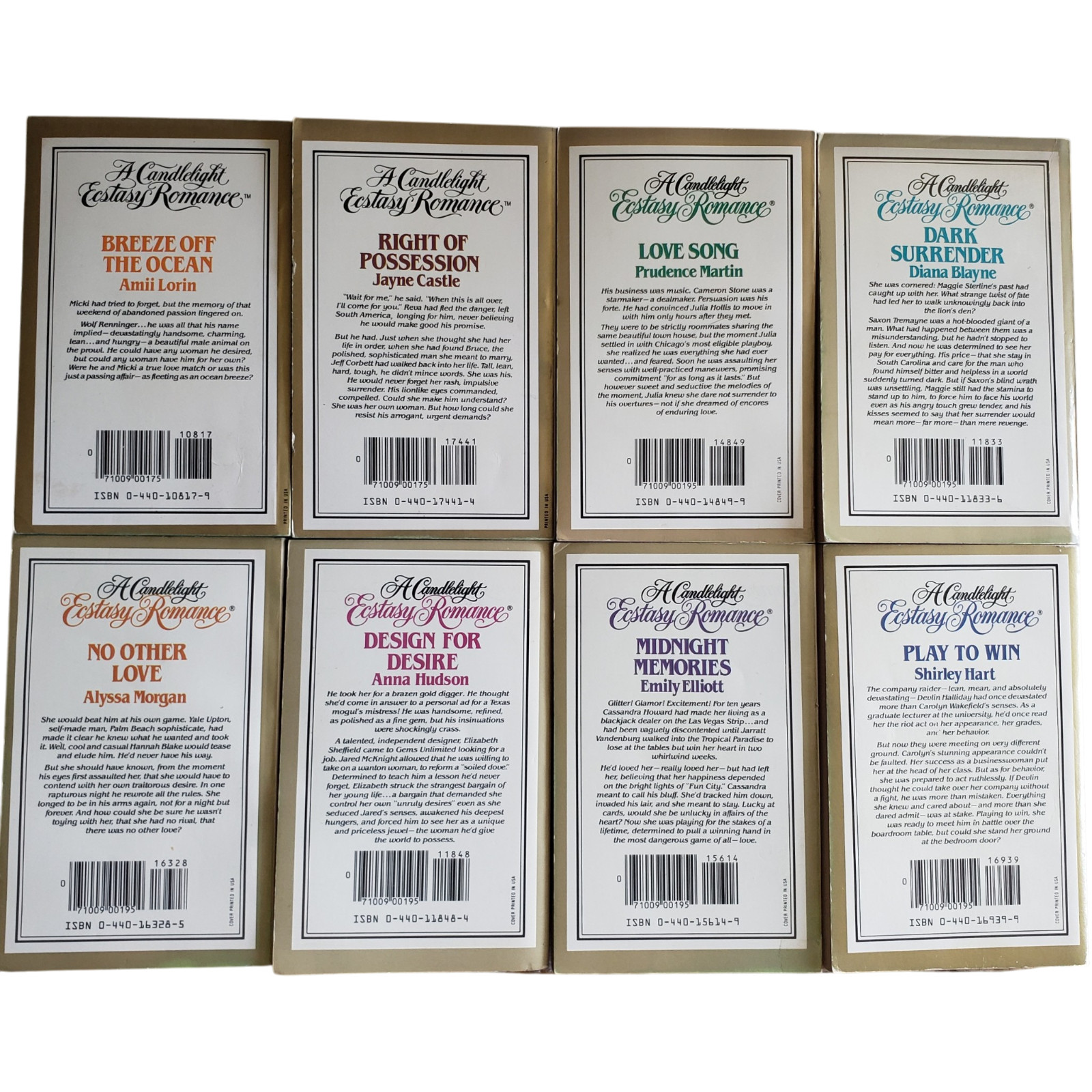 Candlelight Ecstasy Romance Paperback Book Lot of 13 Mixed #22-313 Vintage Dell