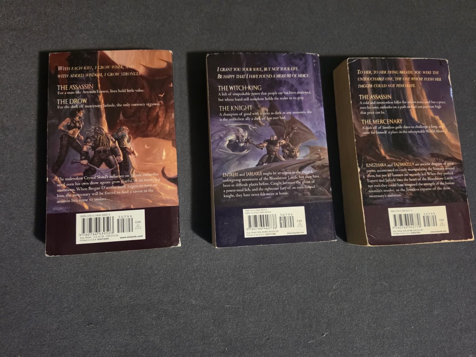 Forgotten Realms Sellswords COMPLETE Trilogy R.A. Salvatore Lot of 3 Paperback