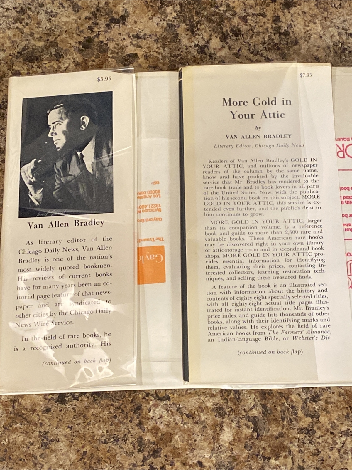 Gold in Your Attic – 2 Book SIGNED Lot by Van Allen Bradley Both Firsts HC