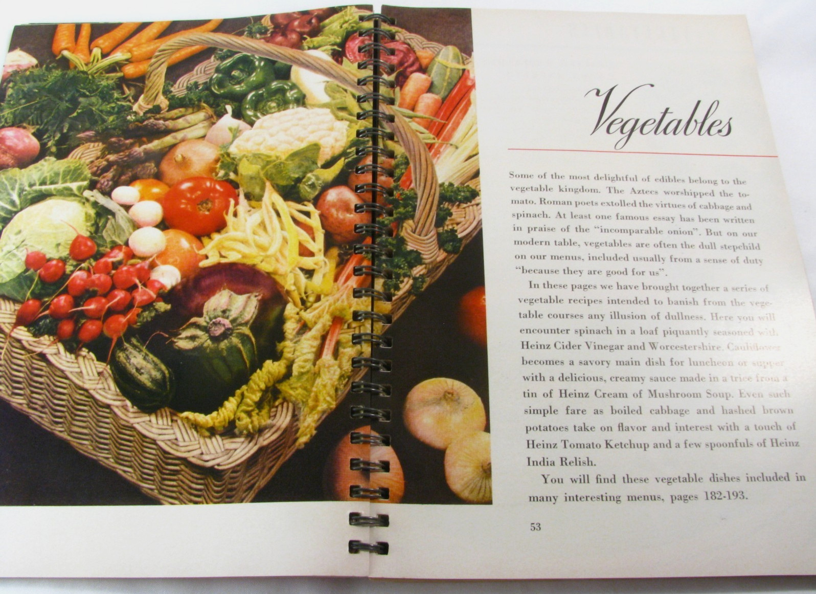 Vintage Heinz Recipe Book Spiral Bound 1939 Ring Wire Bound WWII Cookbook