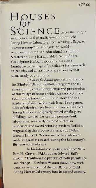 Elizabeth Watson /James D Watson Signed Houses for Science Landmarks in Genetics