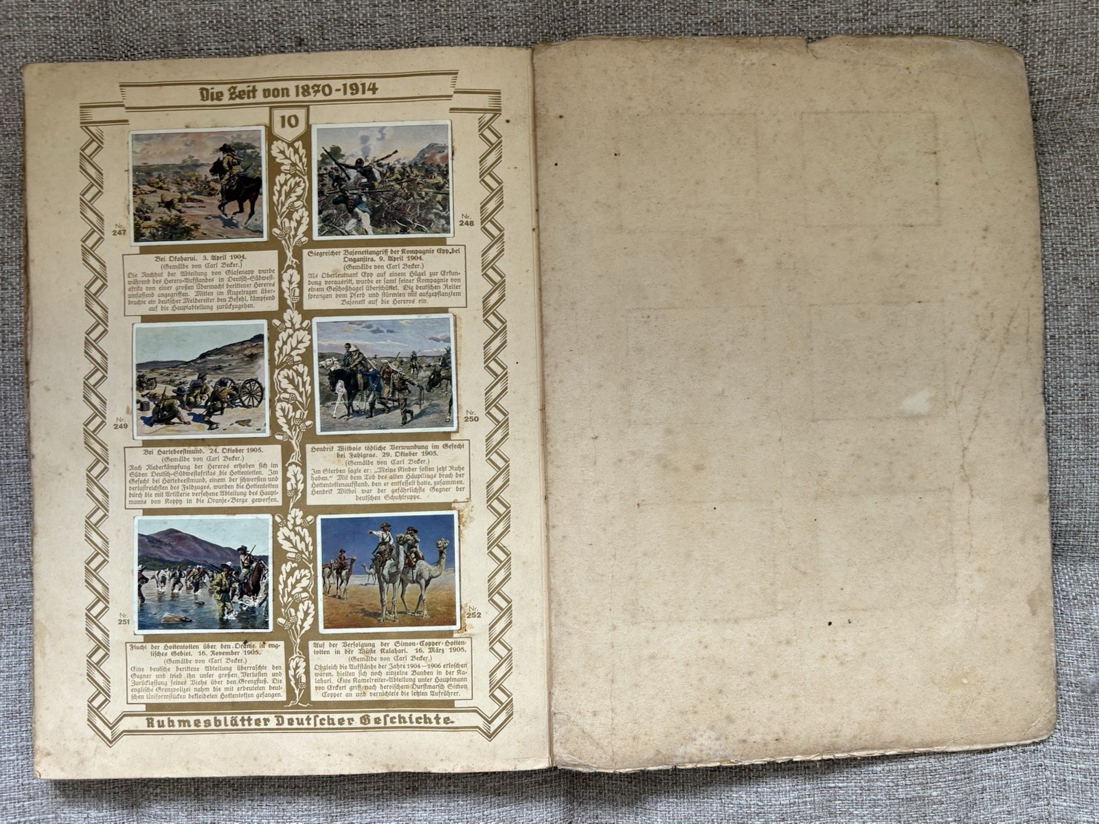Pre WW2 German Tobacco Pictures Gold Pages Of German History 252 Pictures
