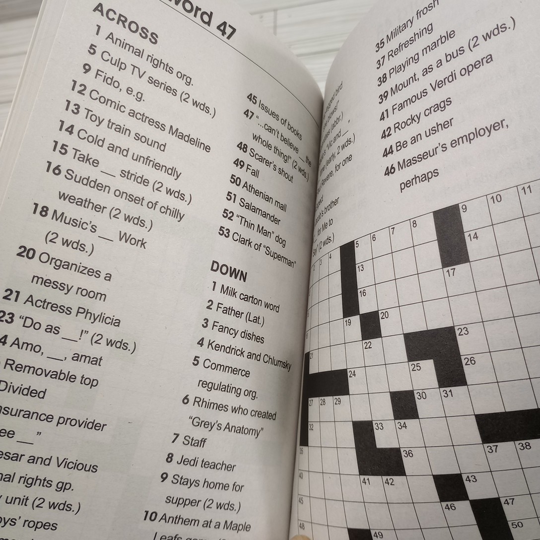Large Print Crossword Puzzle Take Along Vol 168, 169, 171, 172 (4 Books) Brain