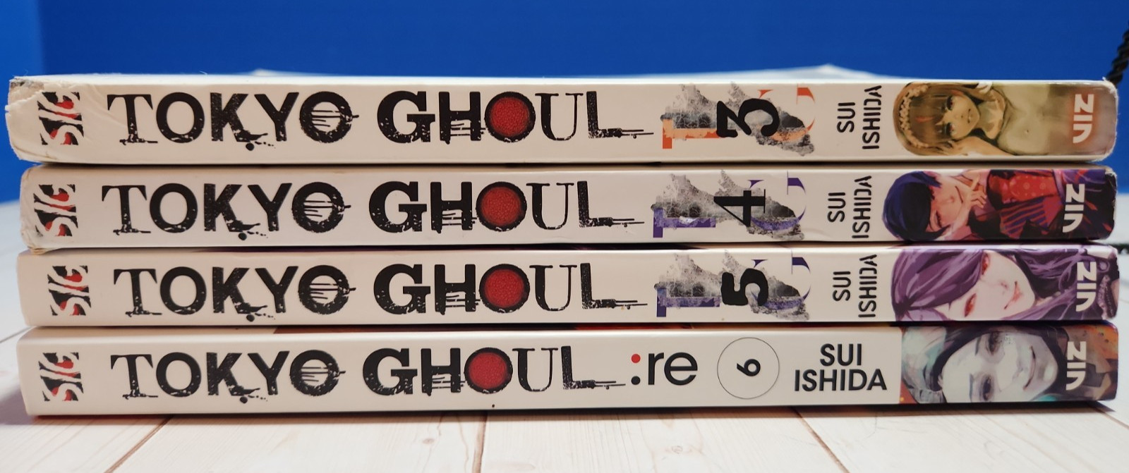 Lot of 4 Tokyo Ghoul, Sui Ishida, Volumes 3-6 English Manga, Viz Media