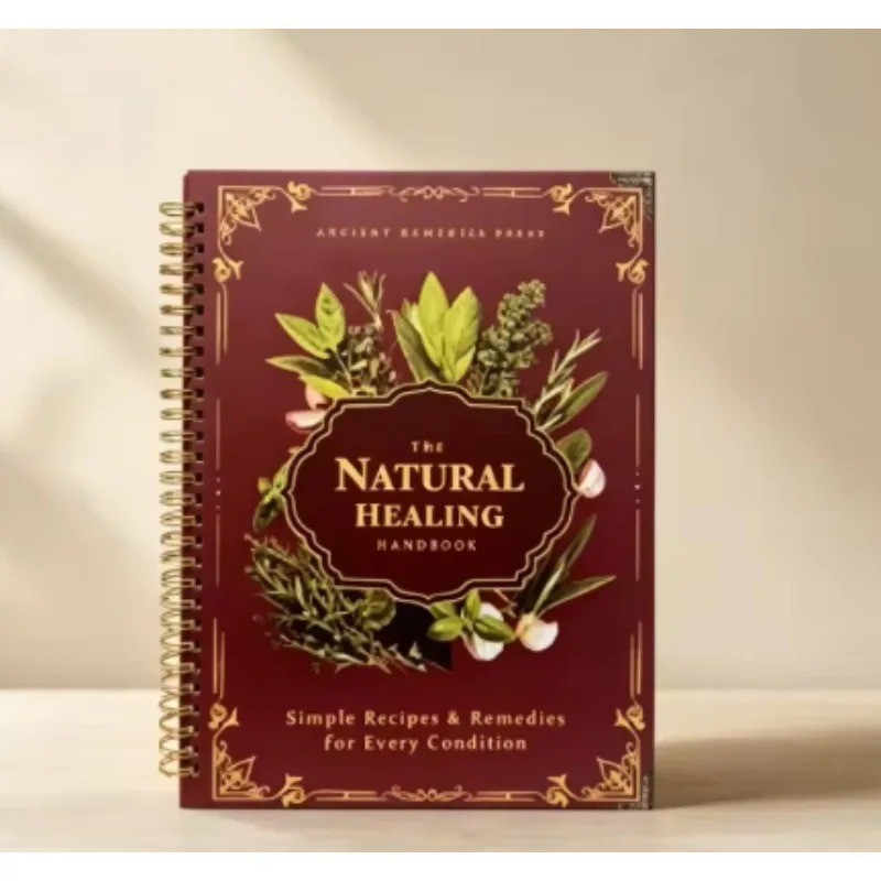 The Natural Healing Handbook, Spiral-Bound Guide for Herbal Remedies and Natural