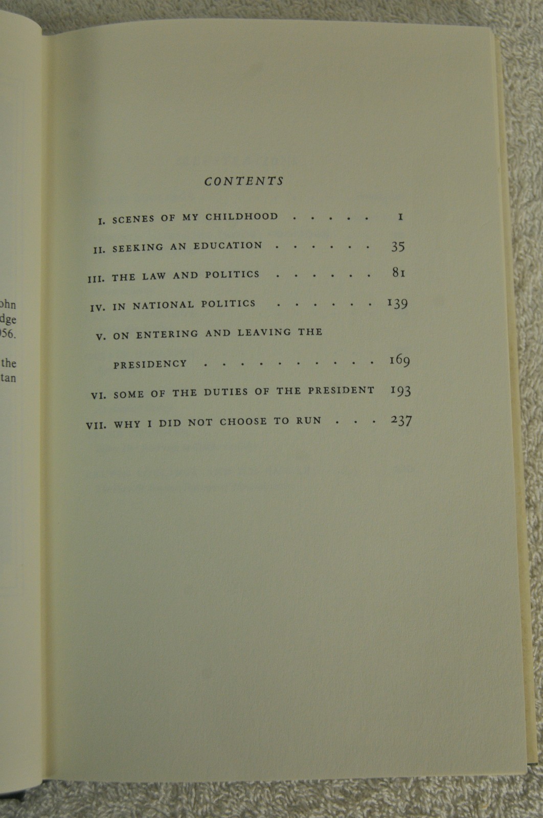 The Autobiography of Calvin Coolidge Copyright 1929 3rd Printing 1984 HC DJ USA