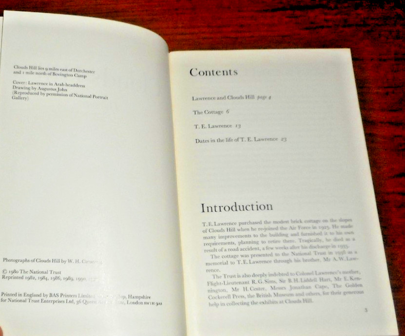 (2) T.E. Lawrence Booklets- Clouds Hill & Simple Facts – VGC