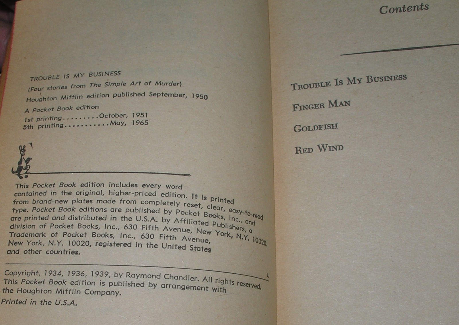 4 Raymond Chandler Phillip Marlowe Pparback books 1960`s