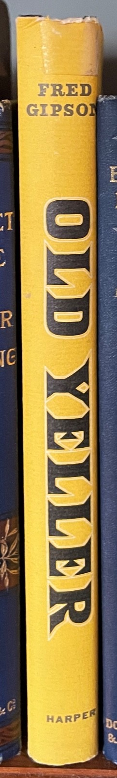 Old Yeller Fred Gipson 1956 First Edition Harper DJ Carl Burger Dog Classic Book
