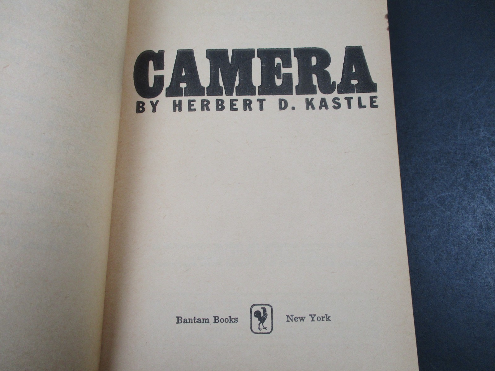 CAMERA by Herbert D. Kastle Bantam Books 1960 Paperback PB- Pulp Fiction-F2133