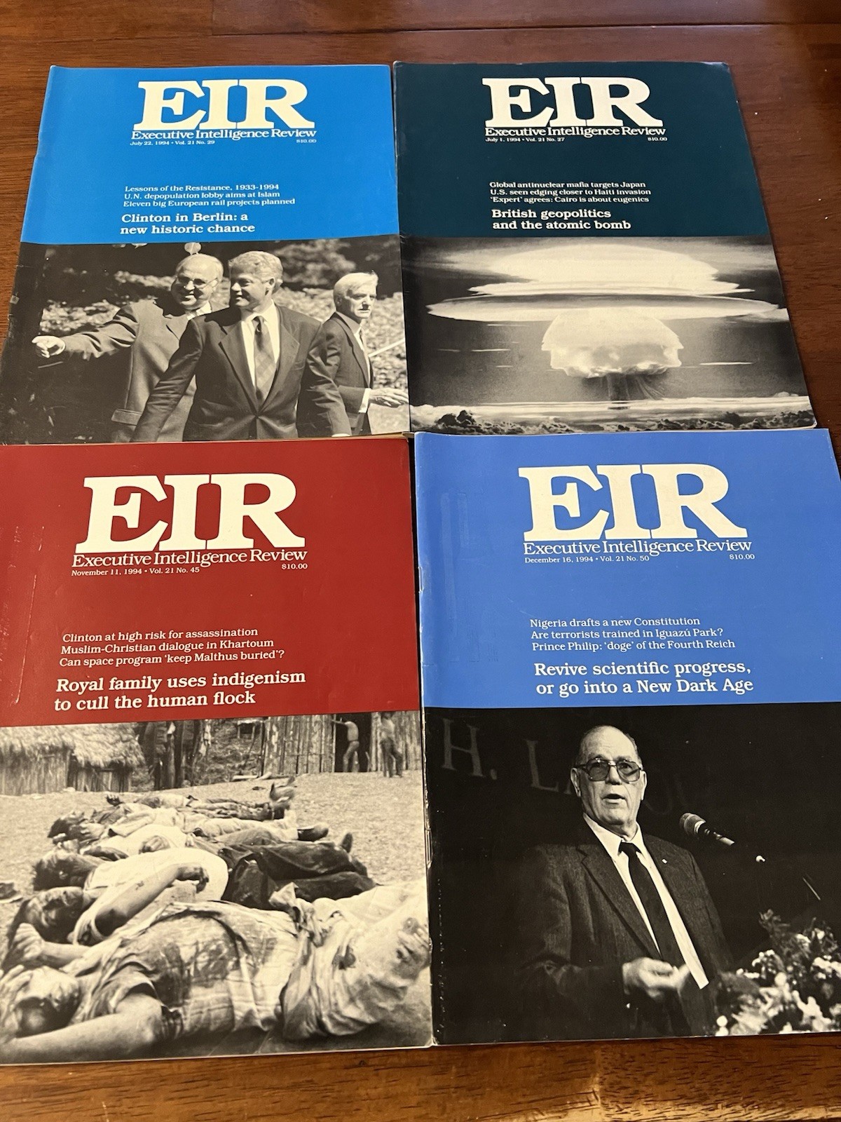 EIR Executive Intelligence Review 27 Issues 1994