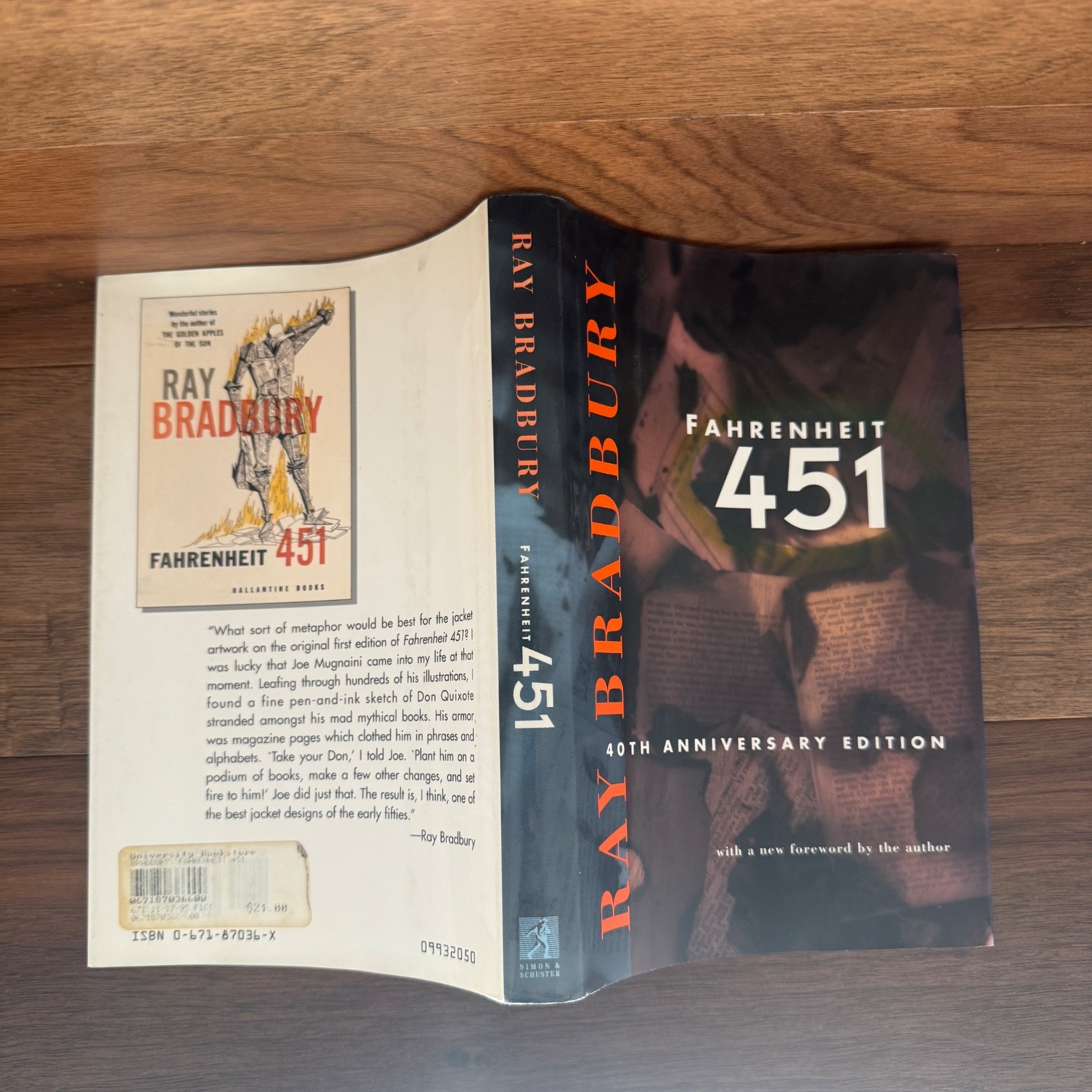 Fahrenheit 451 by Ray Bradbury SIGNED 40th Anniversary Edition 1993 Hardcover