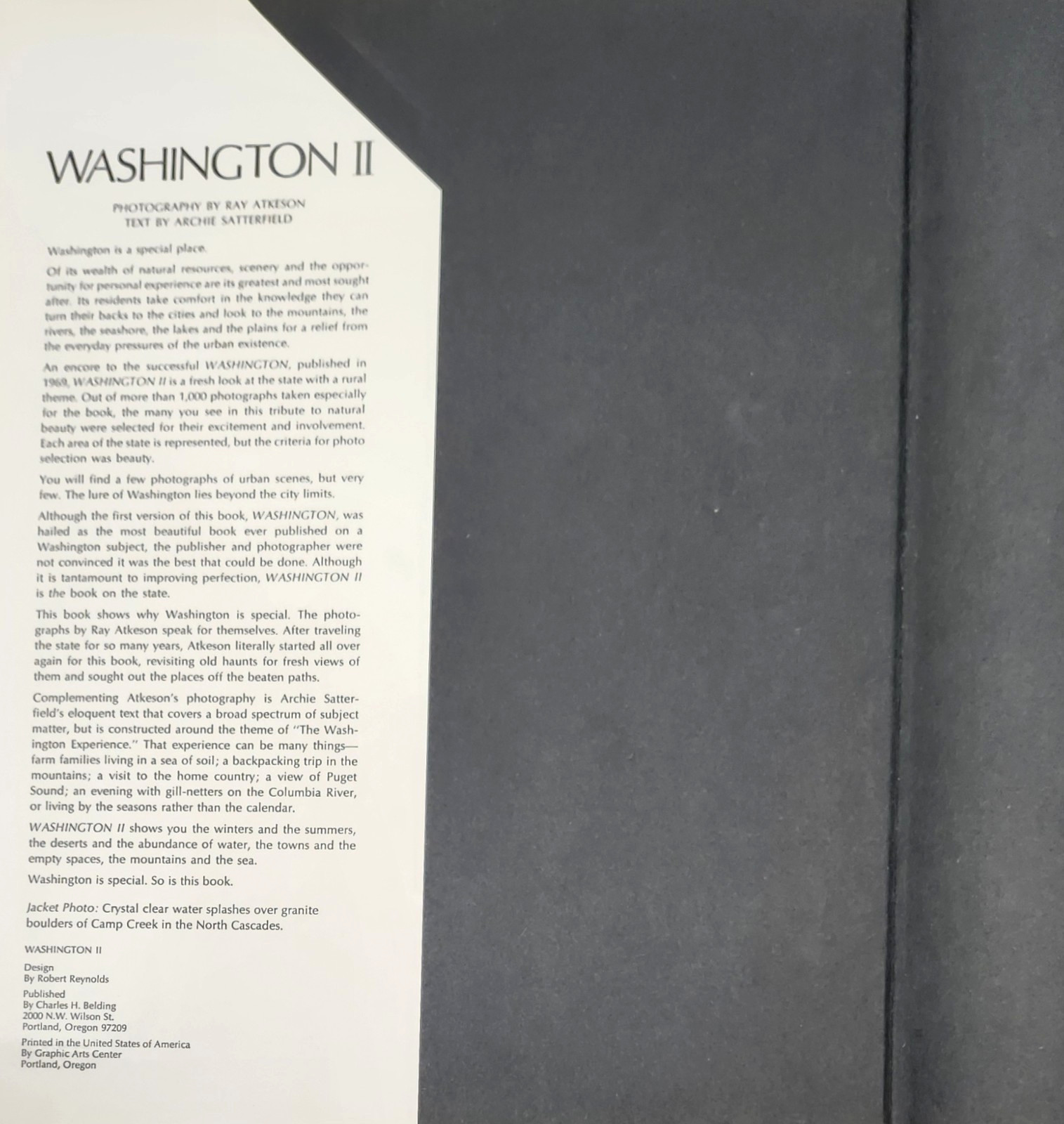 Two Vols: Washington & Washington II–VTG Photography & History by Ray Atkeson