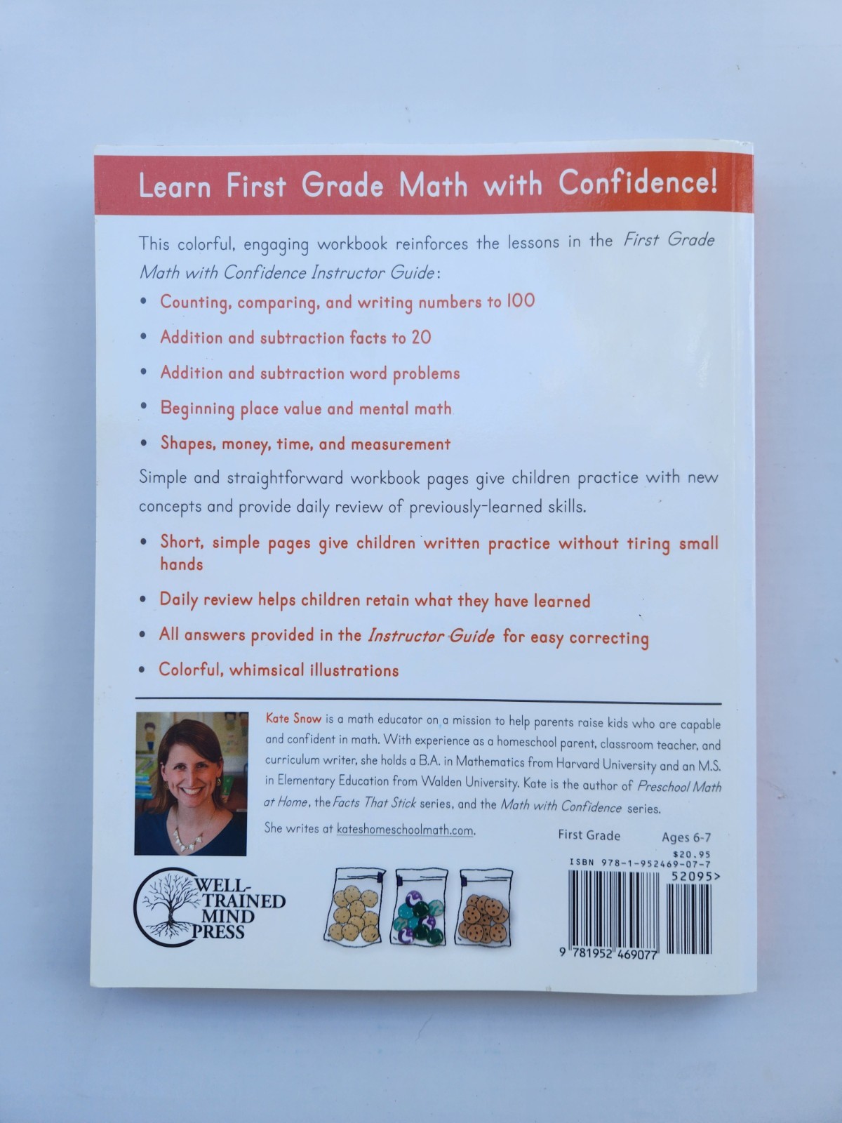 First Grade Math with Confidence Student Workbook – paperback Snow, Kate New