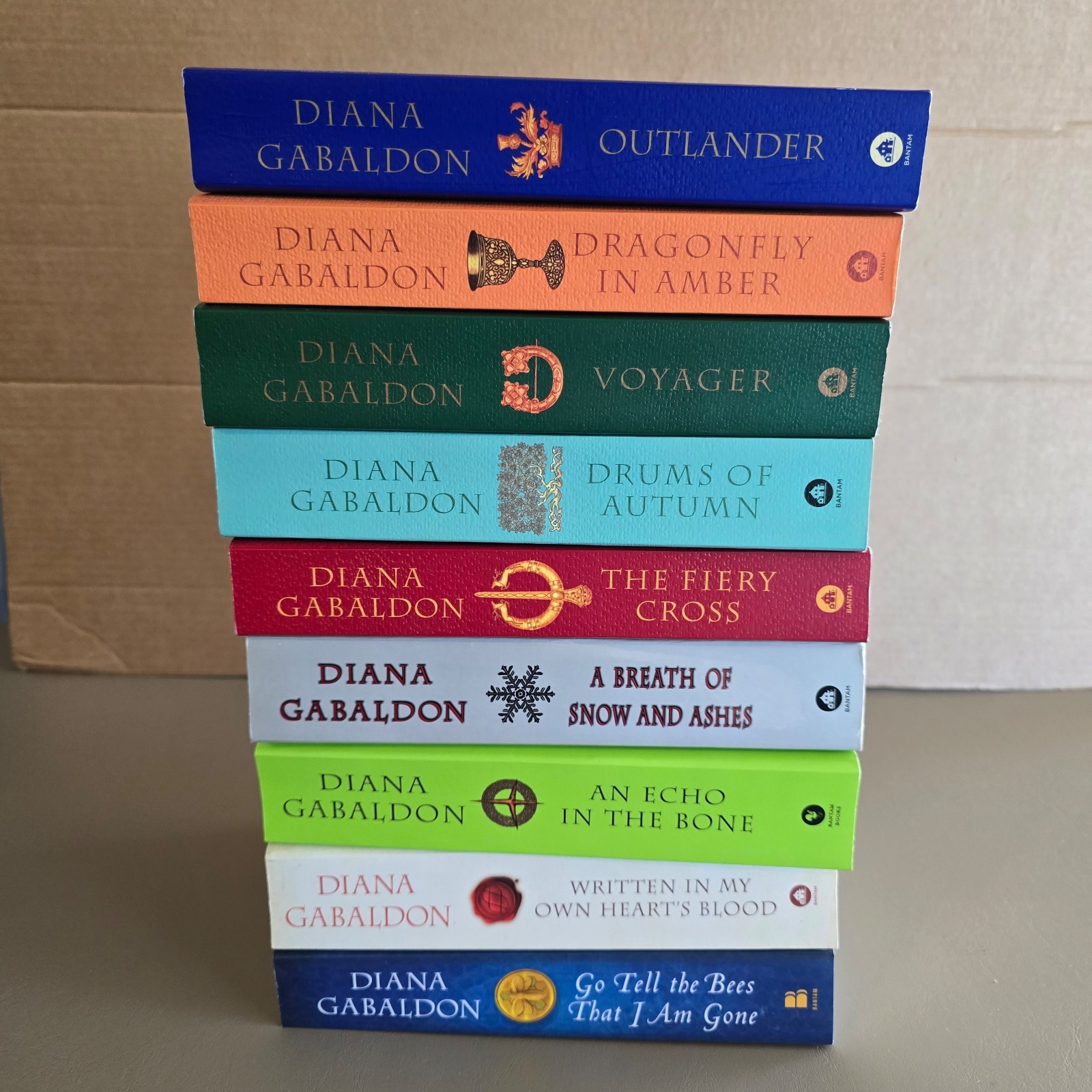 Lot of 9 Outlander Book Set Diana Gabaldon Series 1-9 Paperback Mass Market