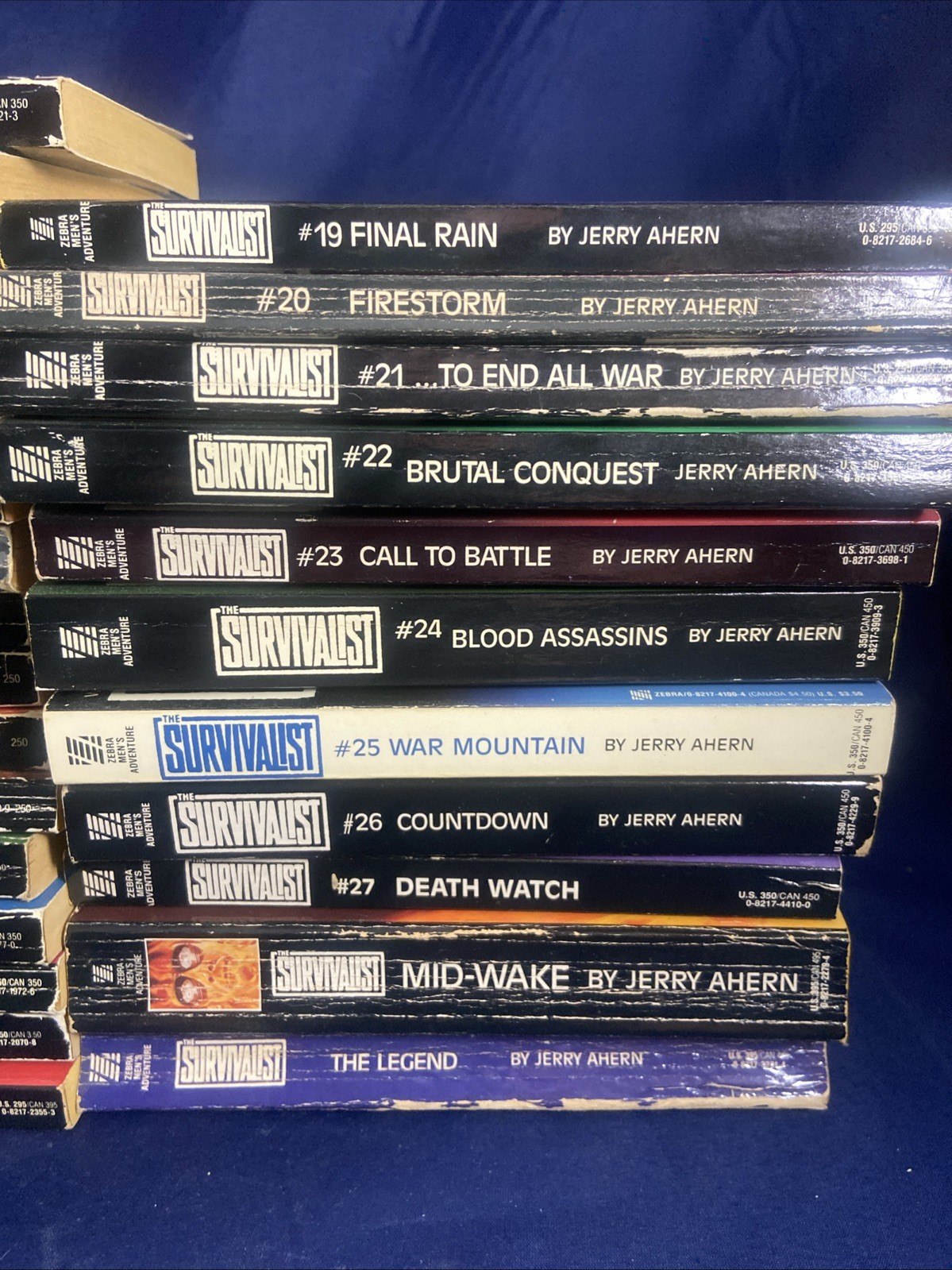 The Survivalist Jerry Ahern PAPERBACK LOT 1-16; 19-24 + Mid-Wake/The Legend NICE