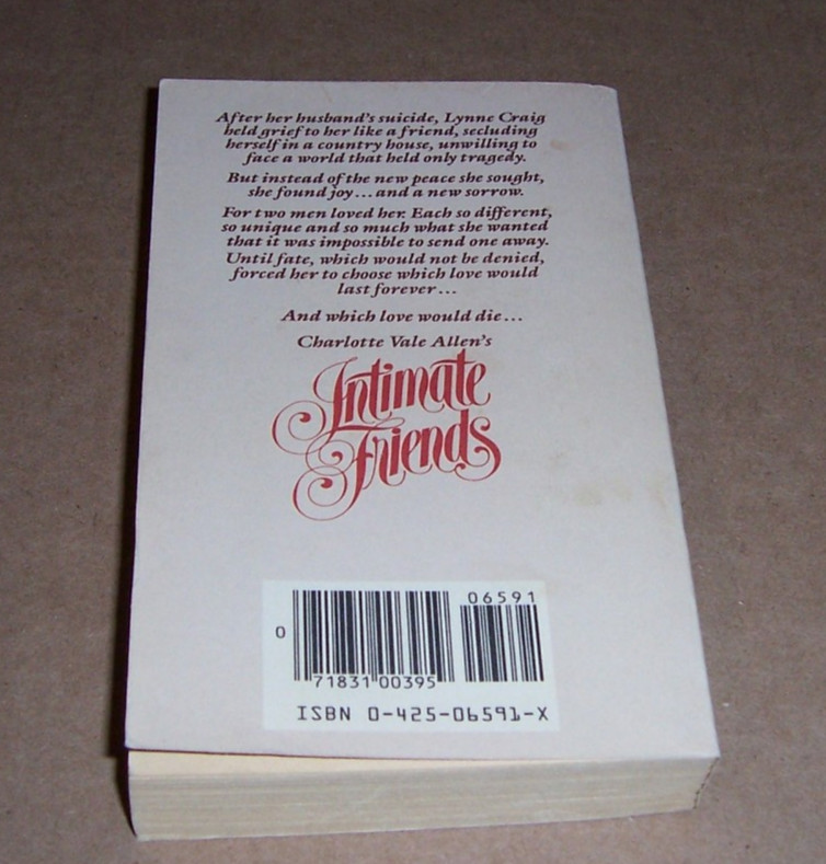 Intimate Friends by Charlotte Vale Allen (1984 Paperback) Pristine Condition