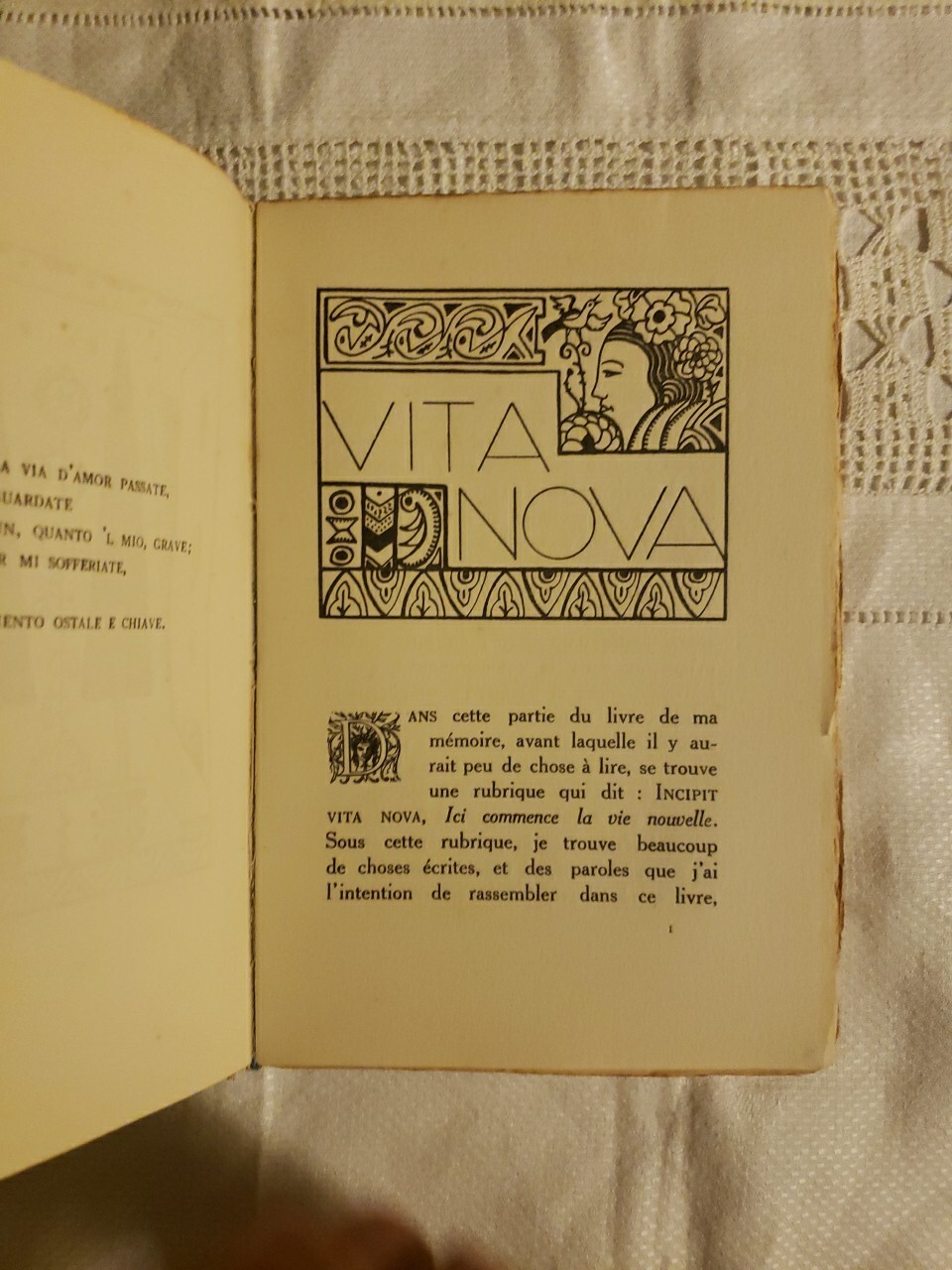 Vita Nova by Dante Alighieri French Book 1924 Deco Illustrations By GIO COLUCCI