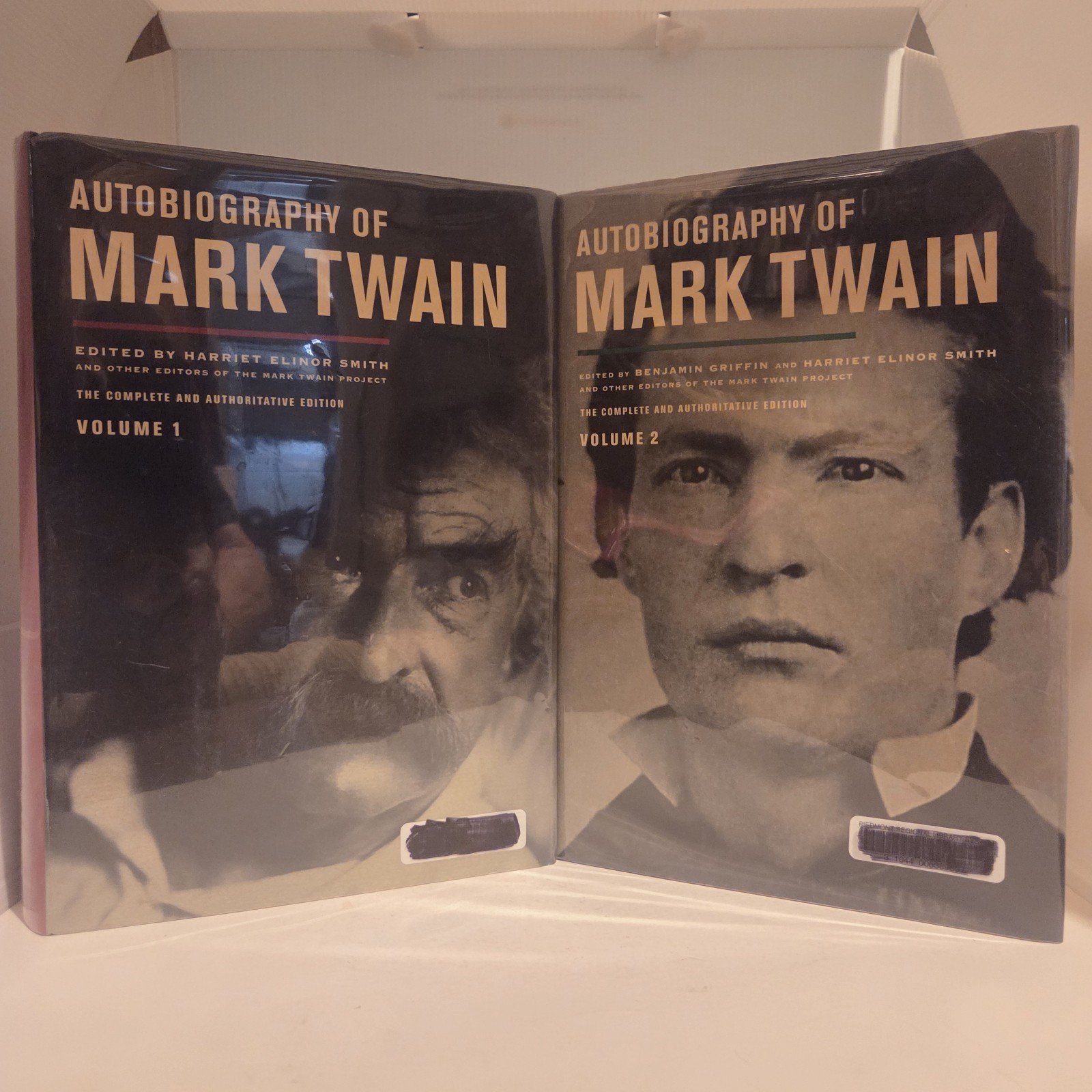 Mark Twain Autobiography Book Lot Vol 1 & 2 HCDJ California University Press