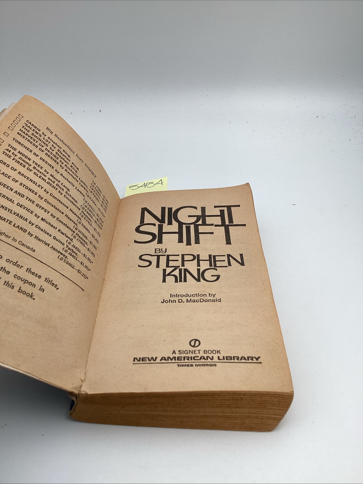 Night Shift Stephen King Signet New American Library Fiction Novel Horror