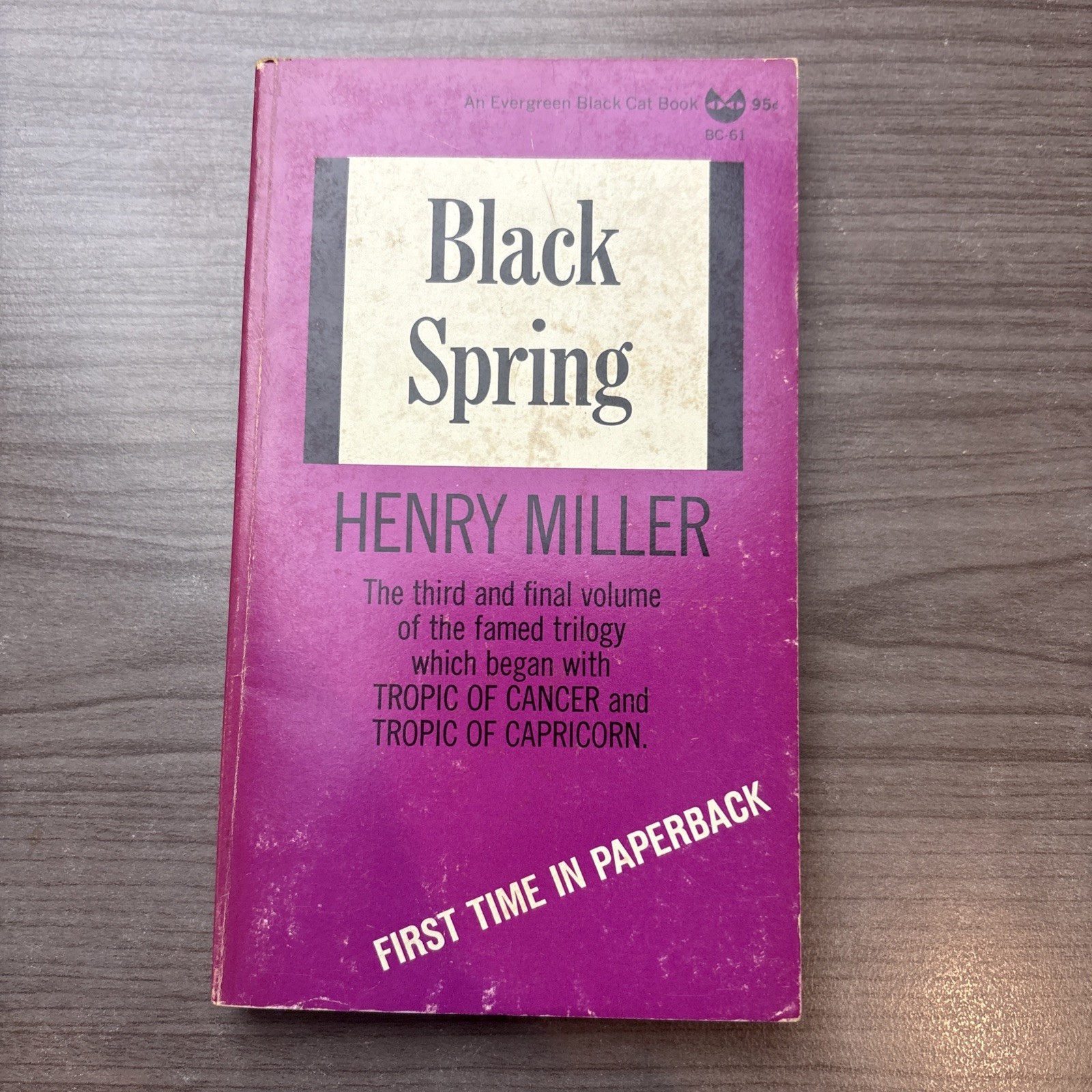 Black Spring-Henry Miller 1963 Grove Press Evergreen First Printing PB