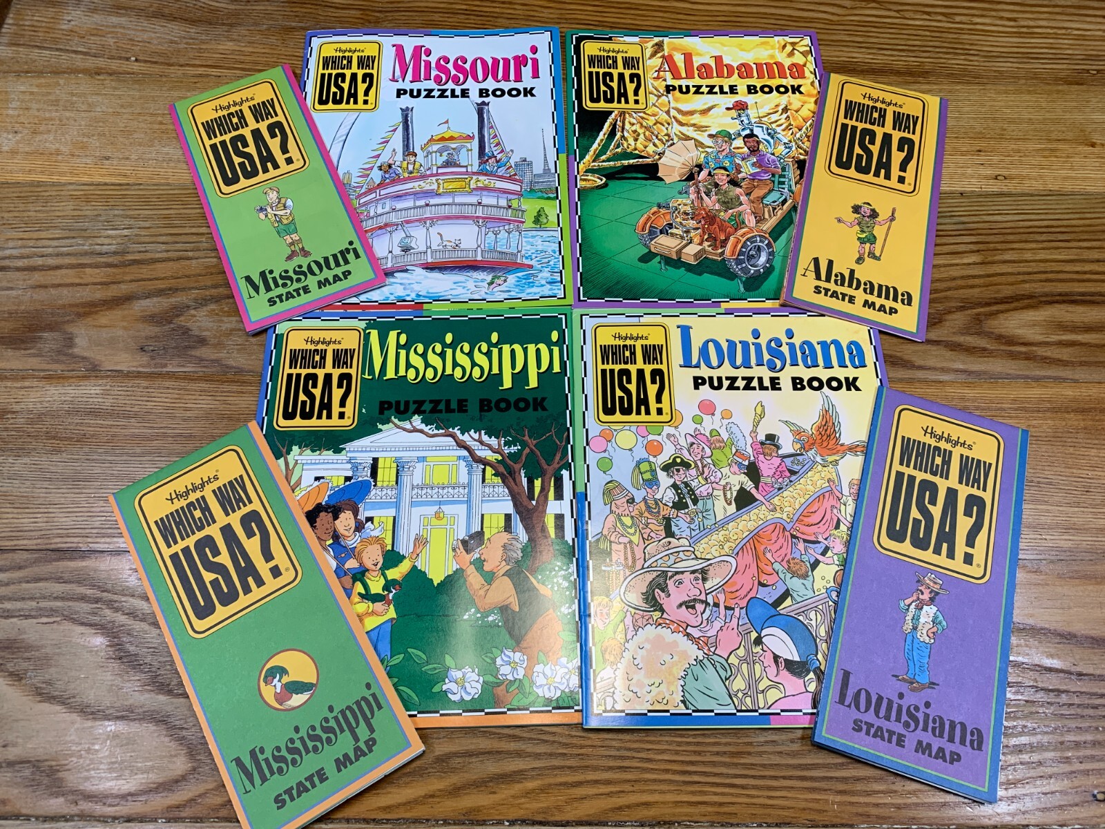 Highlights WHICH WAY USA Books & Maps Louisiana Missouri Alabama Mississippi