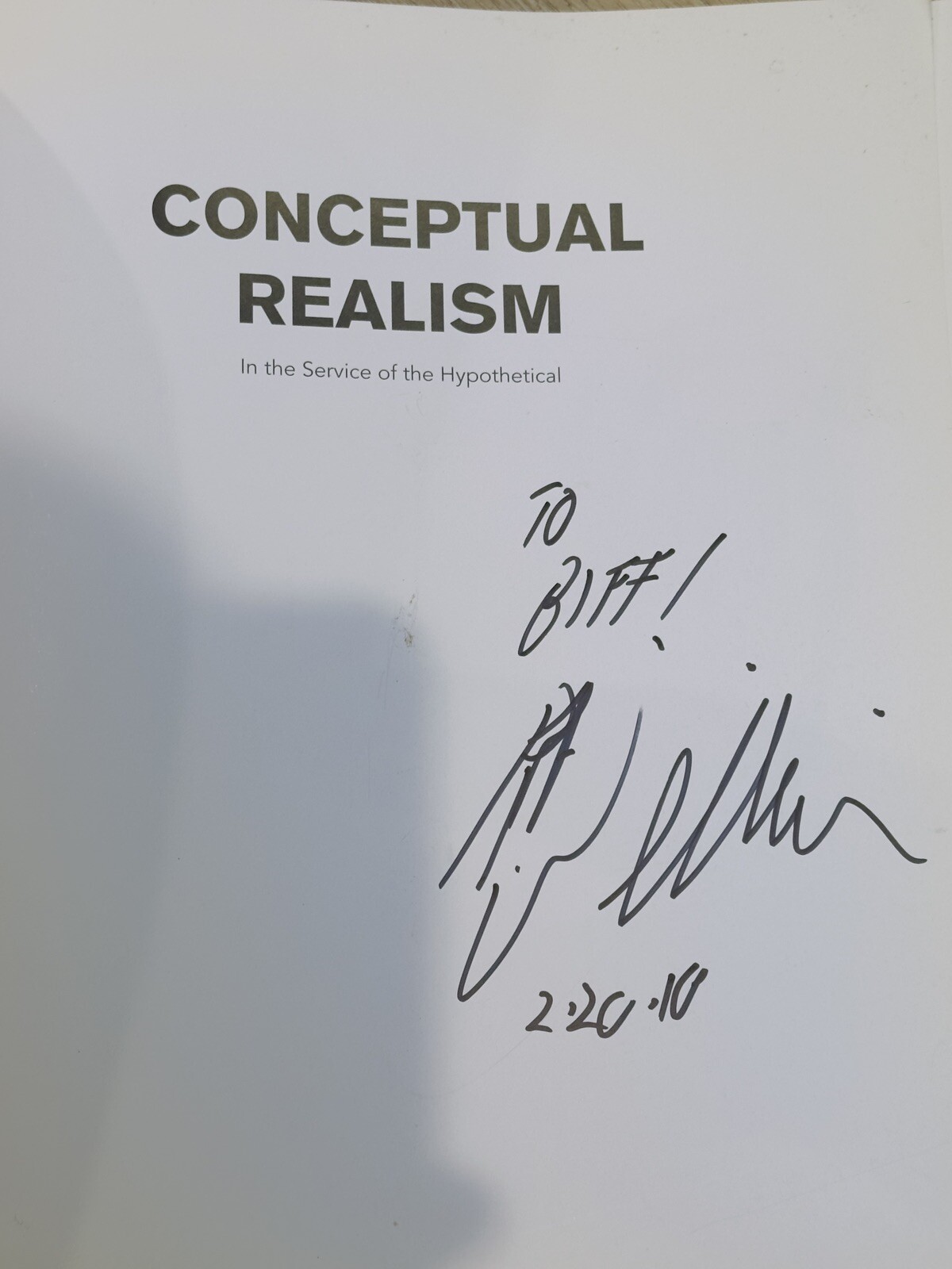 Signed Inscribed Robert Williams Conceptual Realism in Service of Hypothetical