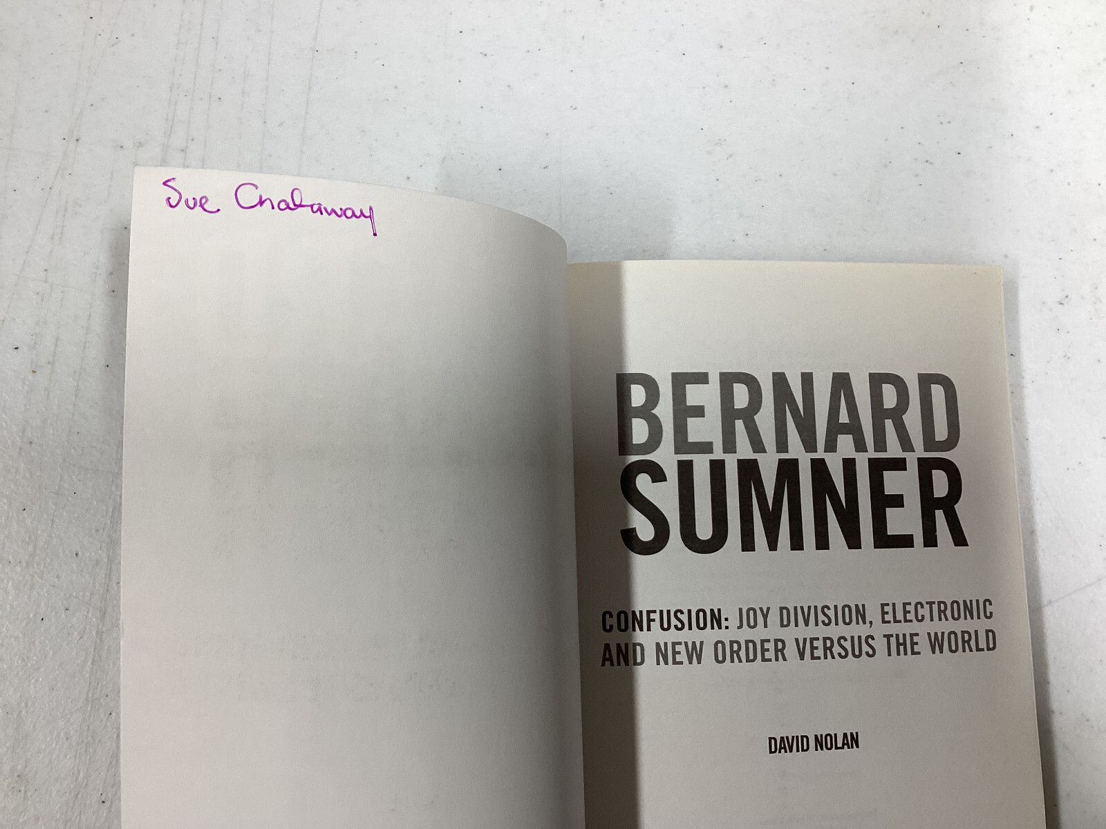 NOLAN, DAVID BERNARD SUMNER JOY DIVISION ELECTRONIC & NEW ORDER VERSUS THE WORLD