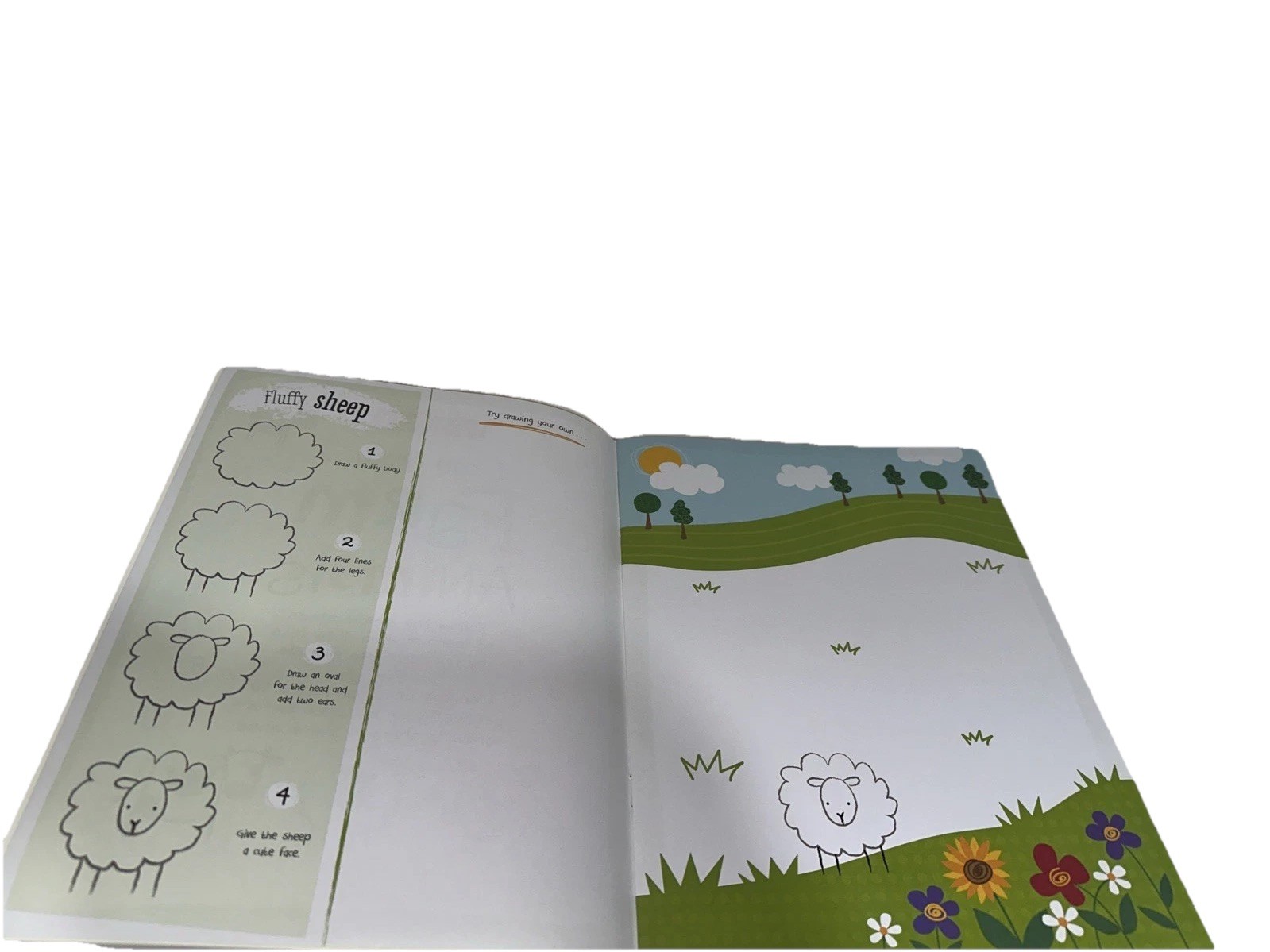 Lot of 4 My First I Can Draw Bugs, Cute & Cuddly, Farm Animals & Safari Animals