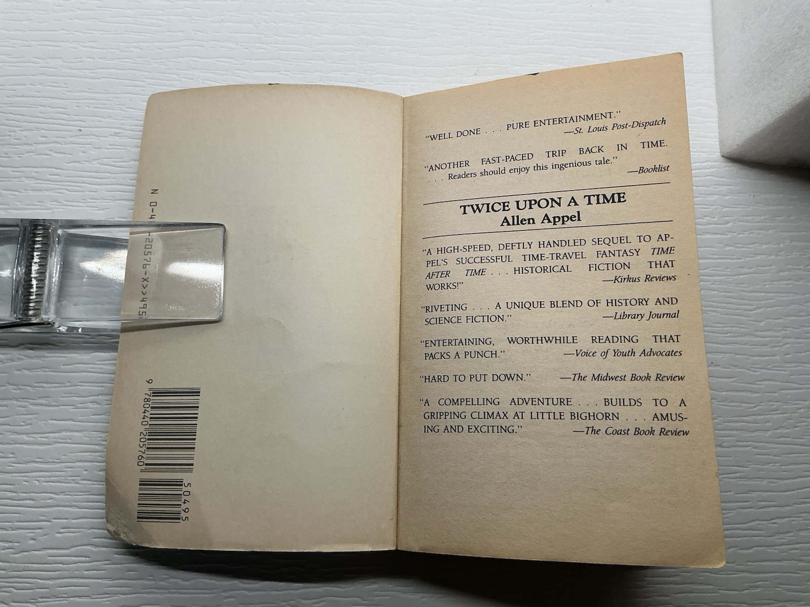 TWICE UPON A TIME By Appel, Allen – 1990 Mass Market Paperback
