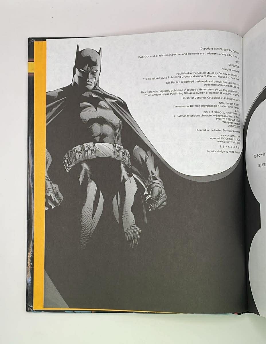 The Essential Batman Encyclopedia by Robert Greenberger Hardcover w/poster(B247)