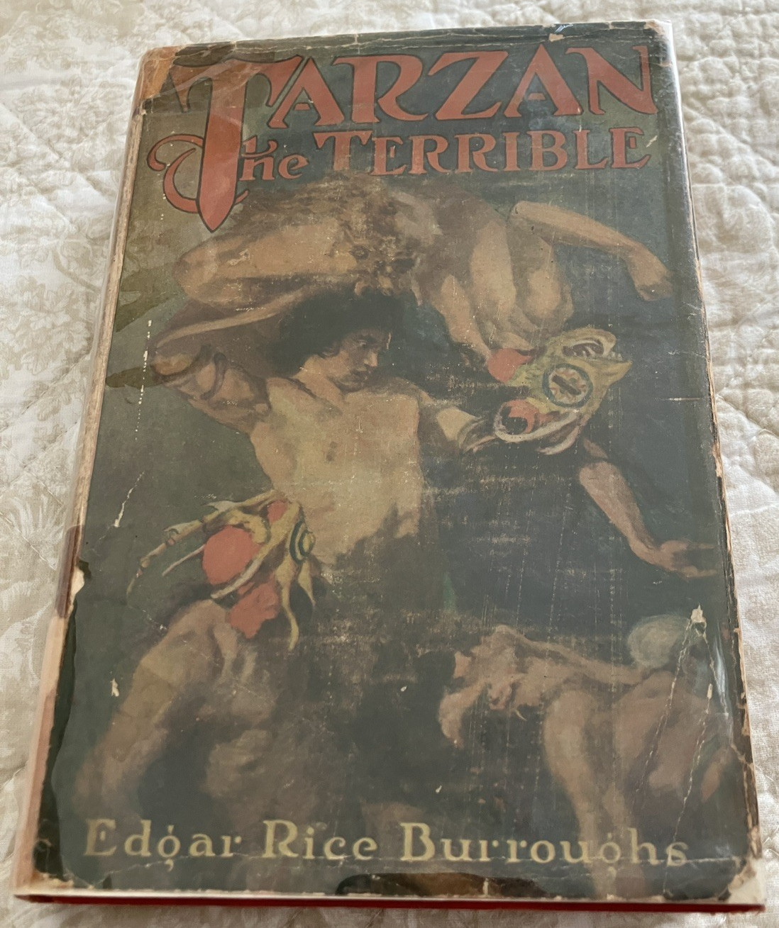 Edgar Rice Burroughs, TARZAN THE TERRIBLE, hardback book w/ DJ, Grosset & Dunlap