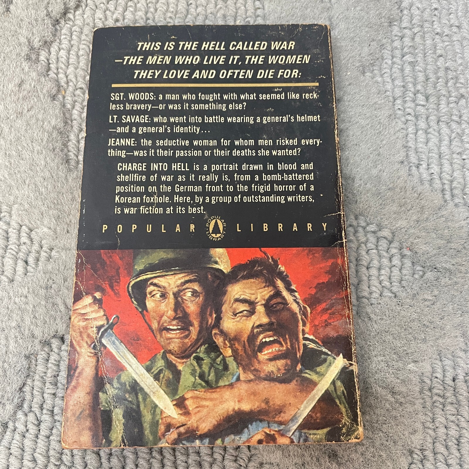 Charge Into Hell Action Paperback Book by Marvin Allen Karp Popular Library 1966