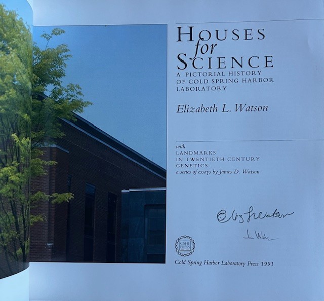 Elizabeth Watson /James D Watson Signed Houses for Science Landmarks in Genetics