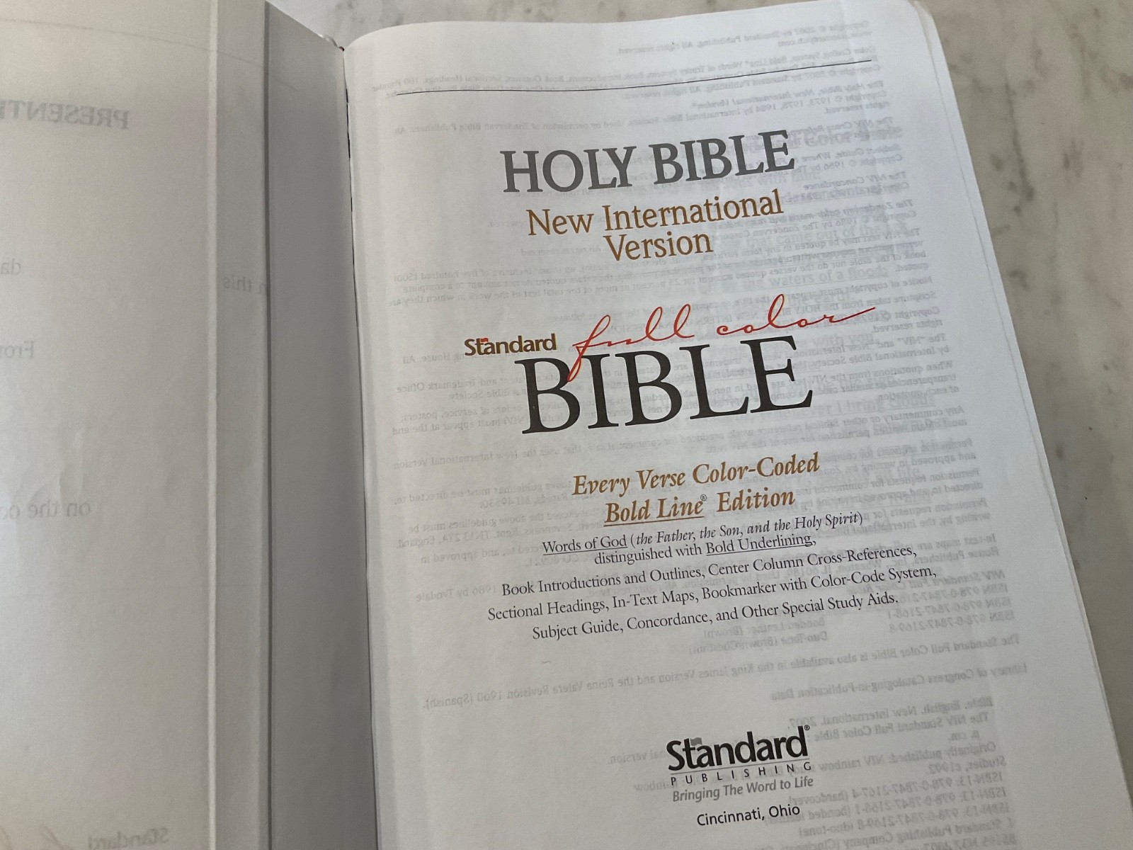 NIV Full Color Rainbow Bible 2007 Hardcover Text 1984