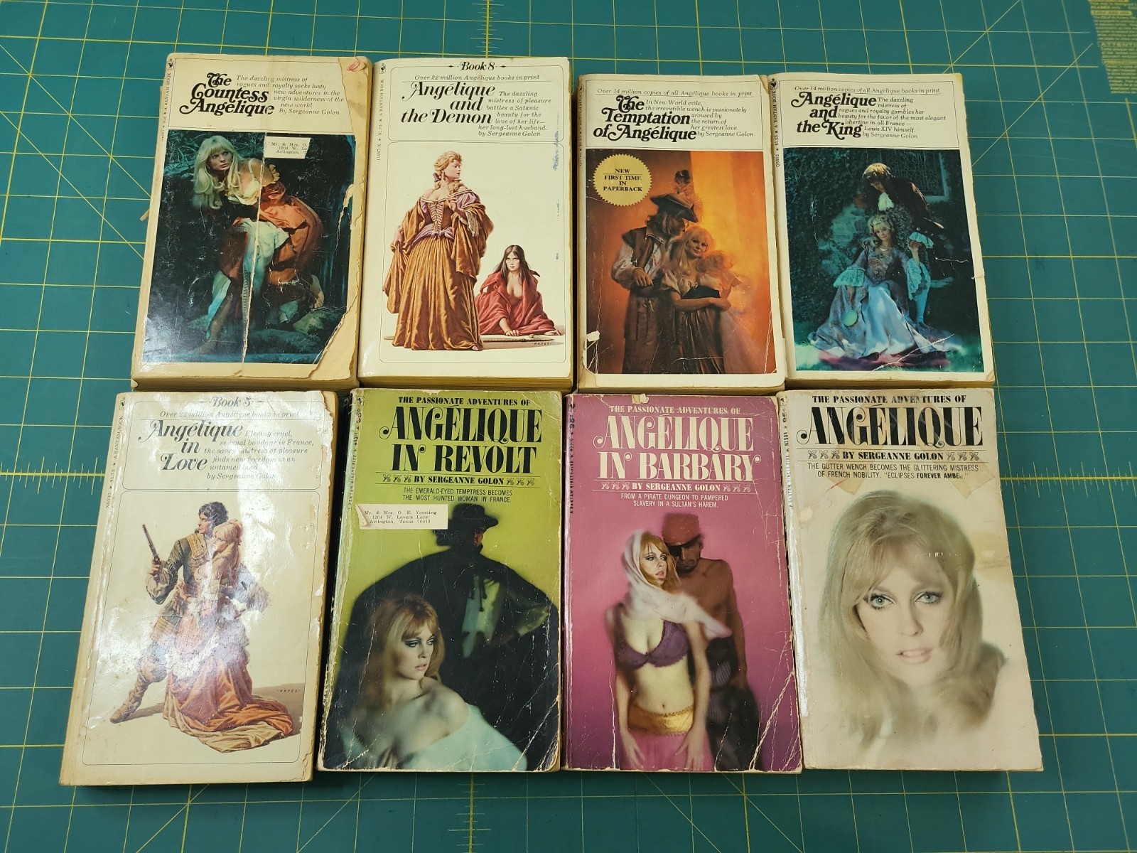 Lot Of 8 Sergeane Golon Pb Books Angelique “SEE PHOTOS”