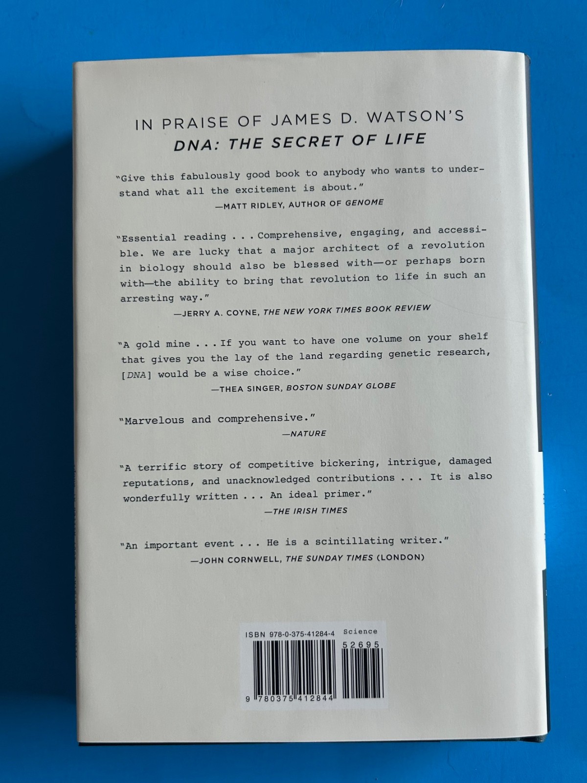 James D. Watson (DNA Nobel Prize) AVOID BORING PEOPLE SIGNED 1st Ed HBC 2007 NEW