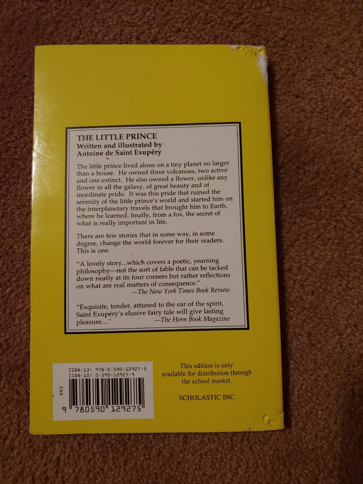 The Little Prince – Paperback By Antoine de Saint Exupery